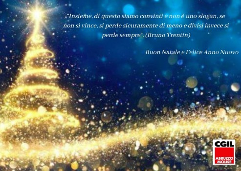 Auguri di Buon Natale e Felice Anno Nuovo - CGIL Abruzzo Molise